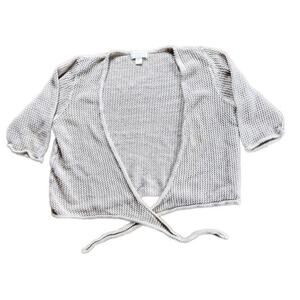 CJ BANKS KNIT WRAP SWEATER NAUTICAL BEACHY COASTAL GRANDMA MERMAIDCORE BOHO